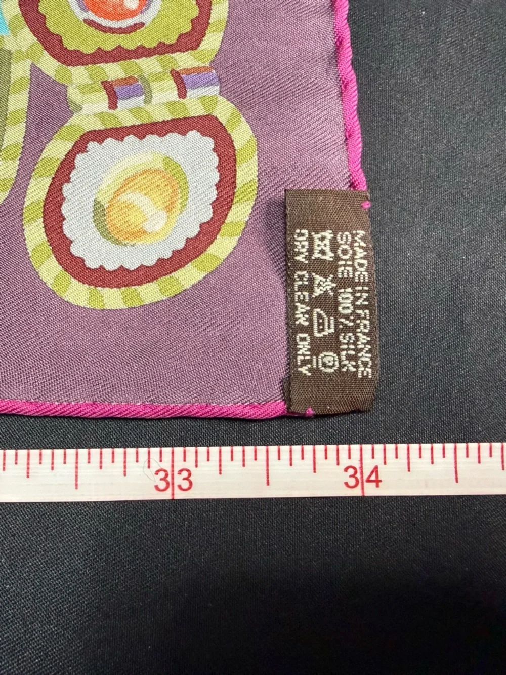 Hermes Silk Scarf Sous Le Gide De Mars Armor Purple Teal Gold Authentic - Picture 12 of 12
